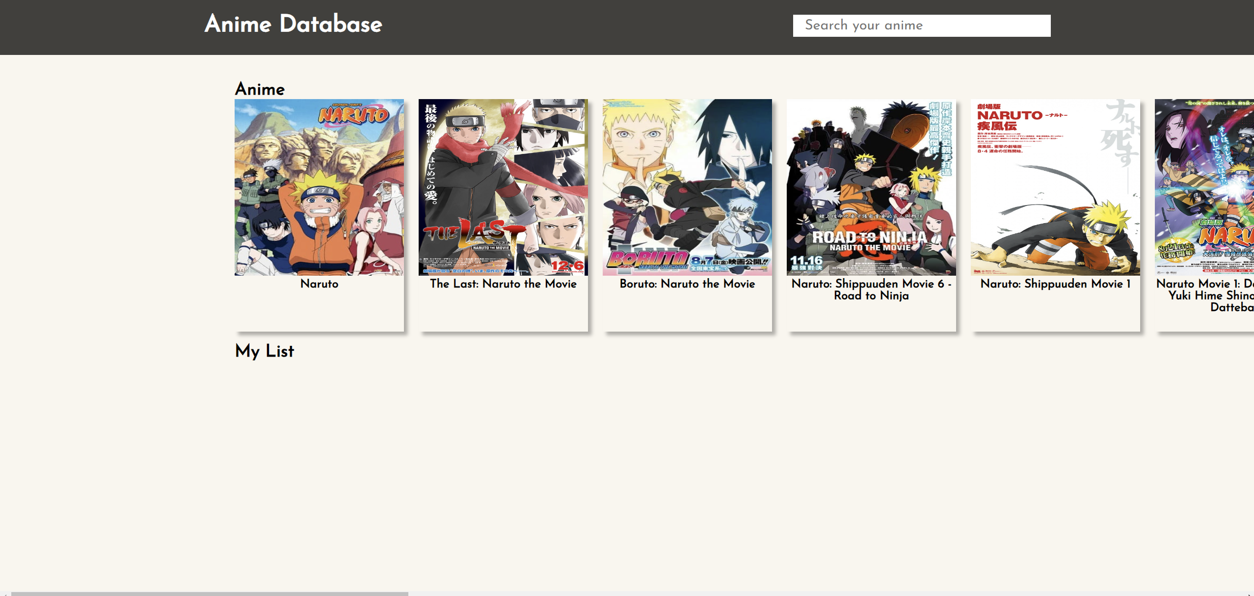 Anime Database